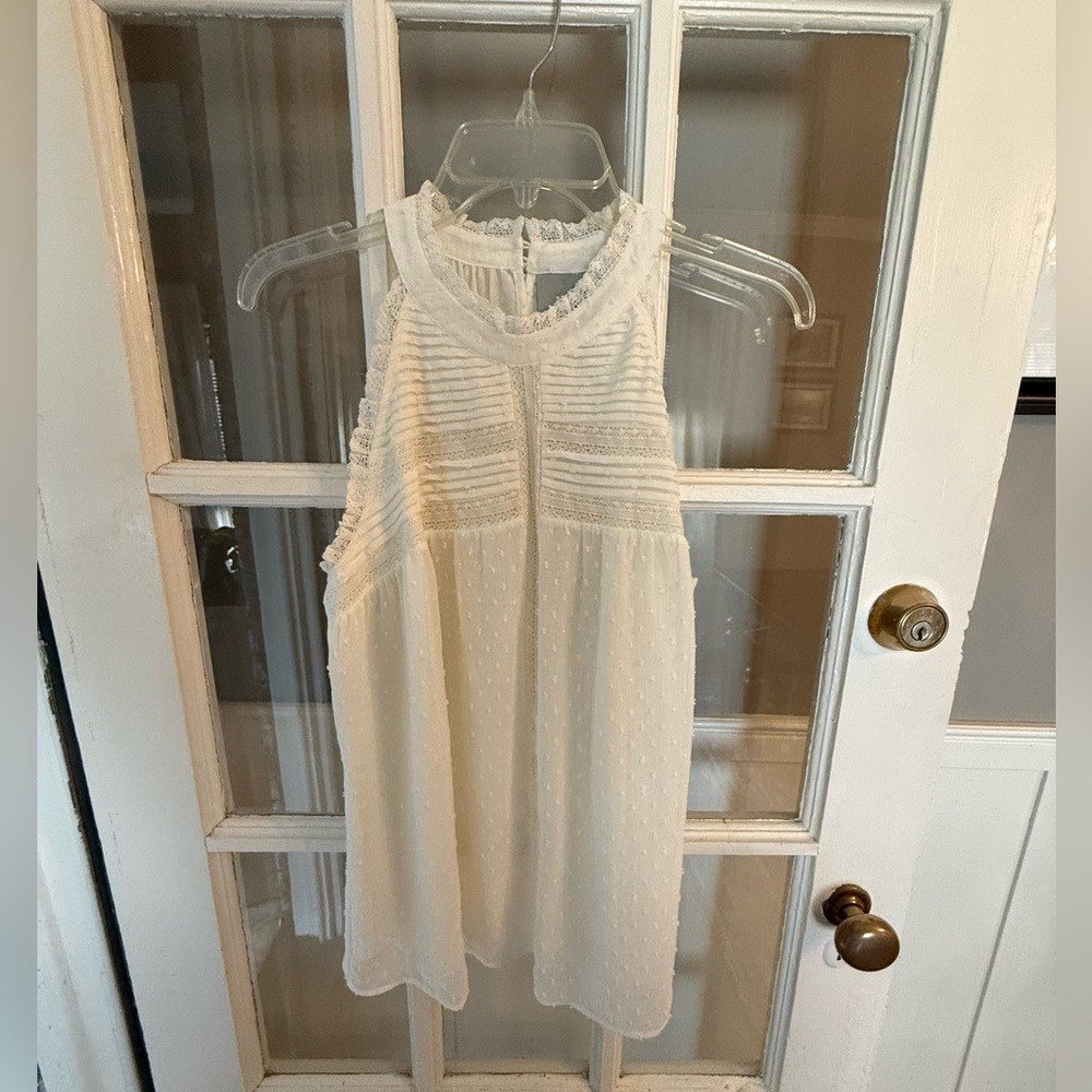 ✨NEW | Anthro | Maeve | M | Ivory Sleeveless Top